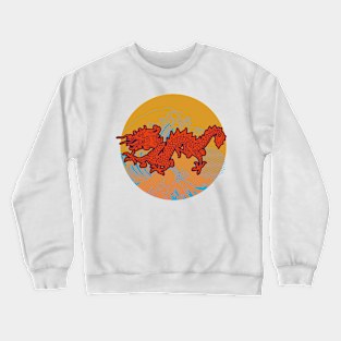 Flying surfing Dragon Crewneck Sweatshirt